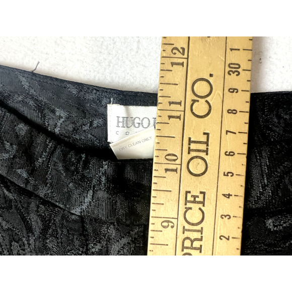 Hugo Buscati Collection Pant 10 Vintage Black Embossed straight Leg Goth Grunge - Picture 15 of 16